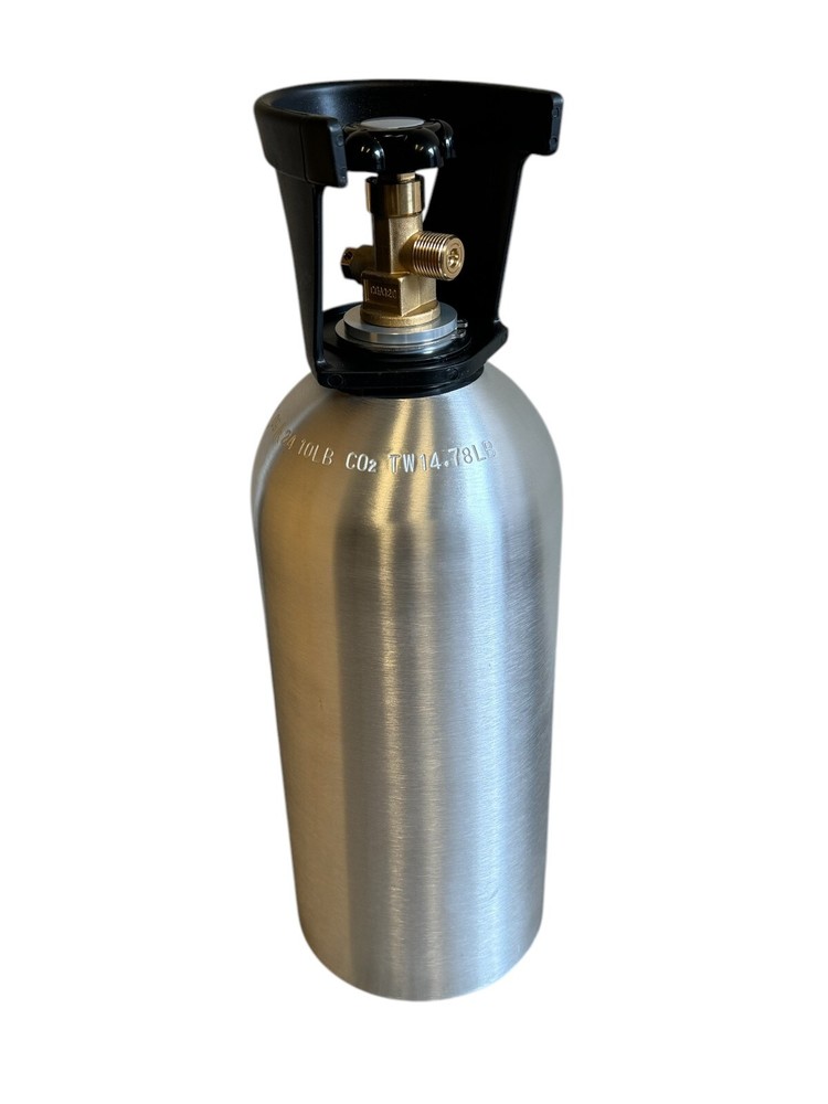 New 10lb Aluminum CO2 Cylinder with Handle and CGA320 Valve Homebrew Beer Grow