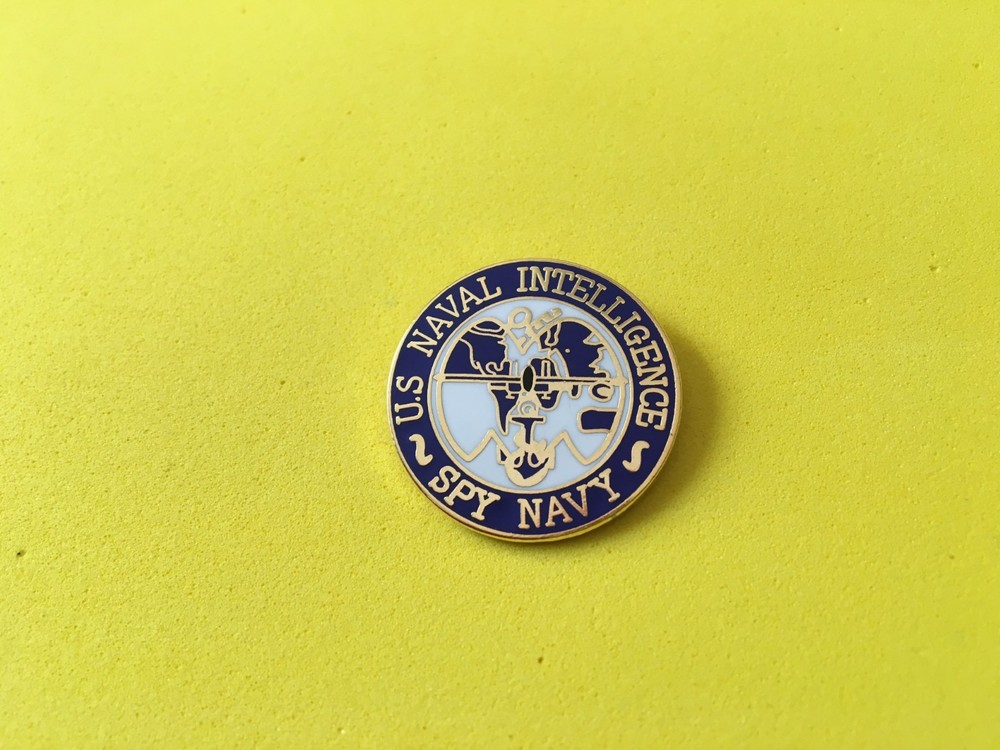 US NAVAL INTELLIGENCE SPY NAVY HAT/LAPEL PIN