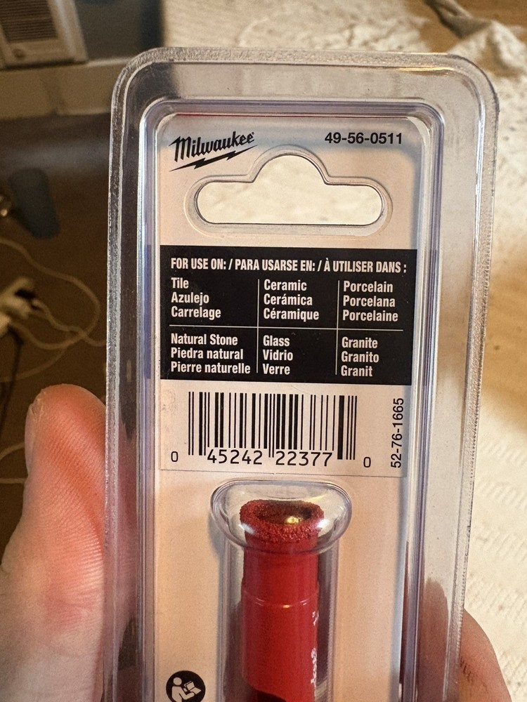 Milwaukee Diamond Max 1/2 in tile Holesaw bit