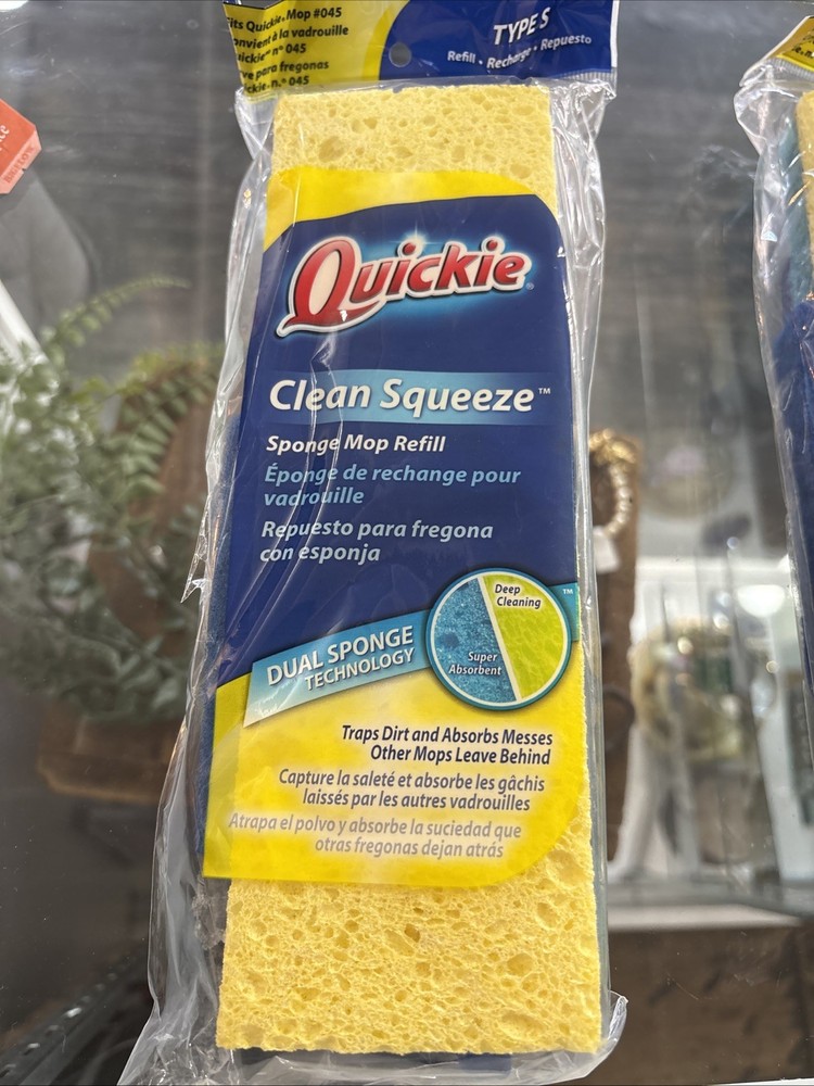 Quickie Clean Squeeze Sponge Mop Refill Type S (0442) Mop #045