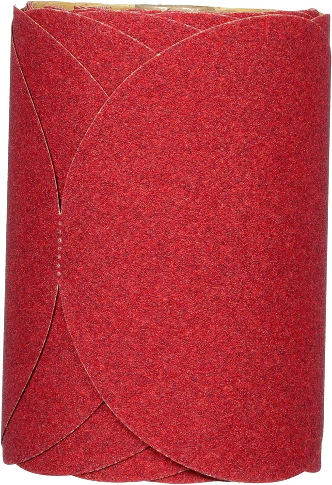 3M 1116 Red Abrasive Stikit Disc, 6 in, P80D, 100 discs per roll, 1 roll/case