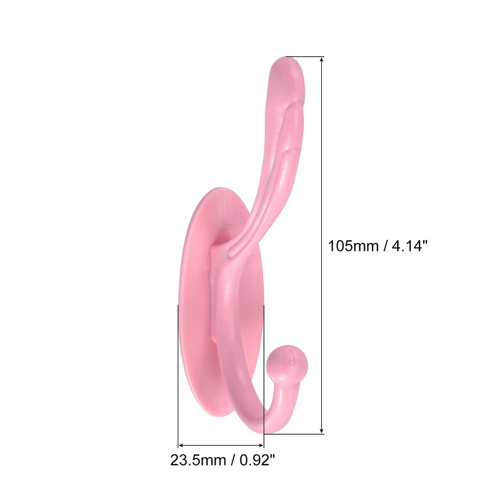 Wall Mounted Coat Hooks, 1Pcs Towel Hook/Adhesive Hooks (Pink)