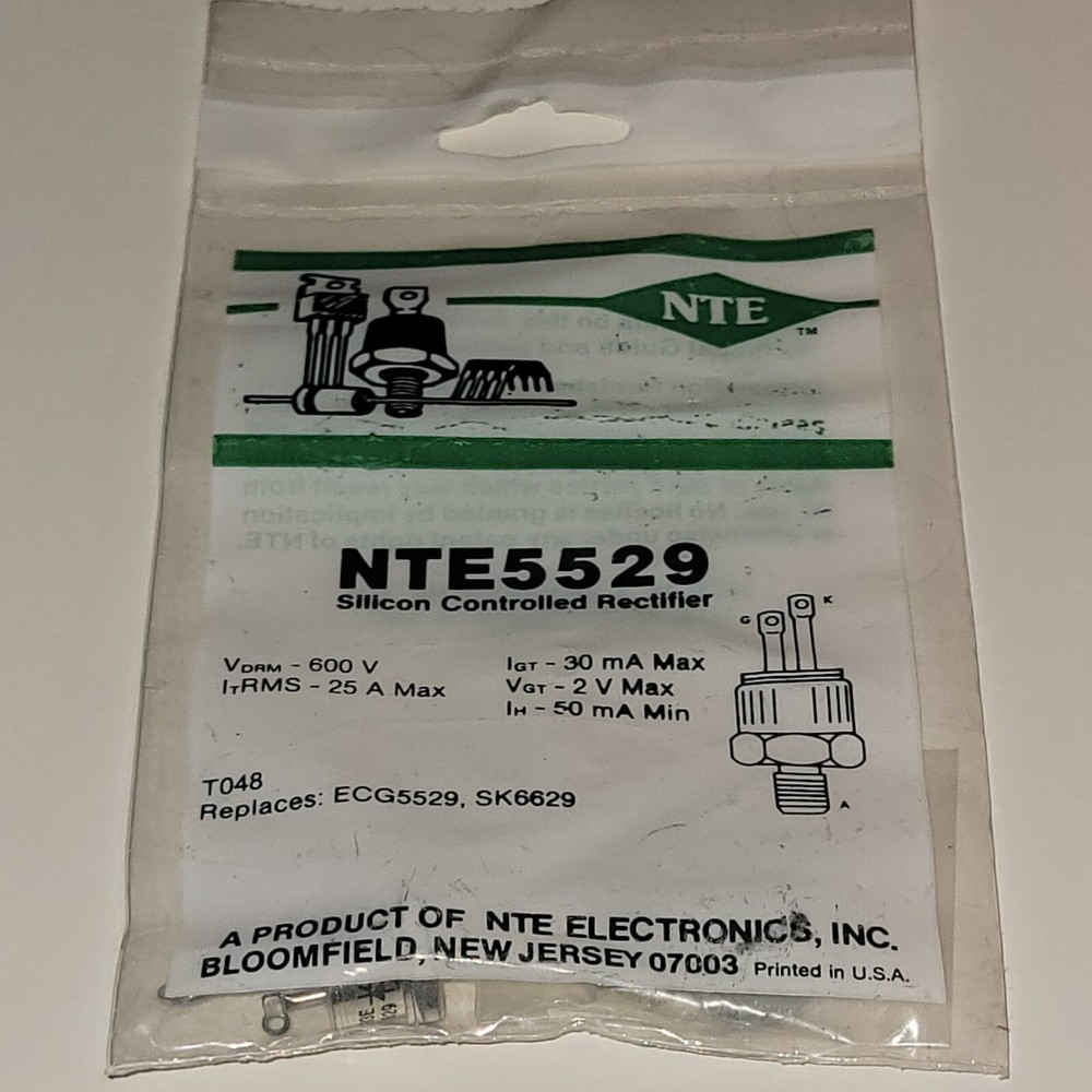 NTE5529 SILICON CONTROLLED RECTIFIER  SCR  NOS SEALED