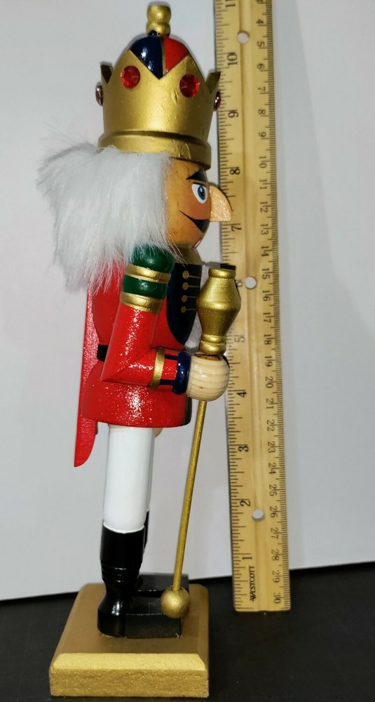 Wooden Nutcracker King 10" Vintage