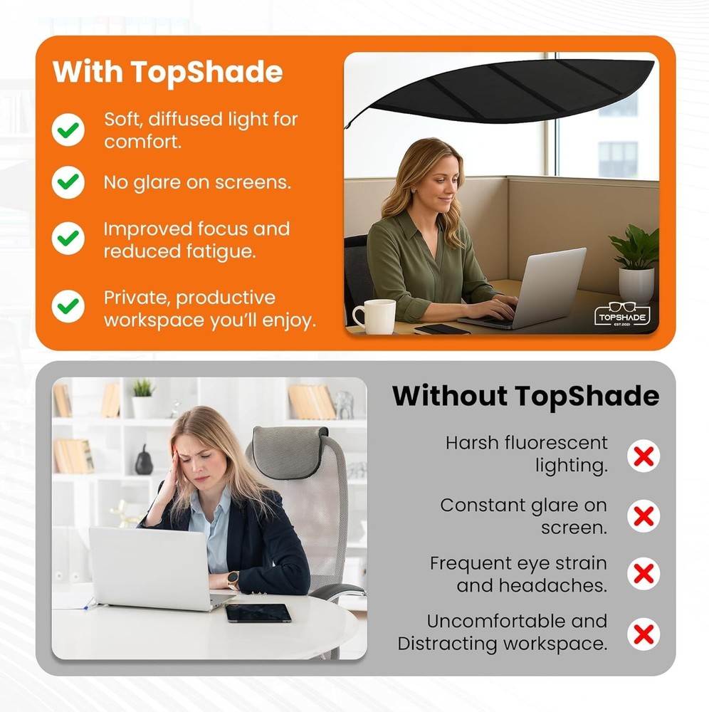 Contemporary Office Shade - Height Adjustable