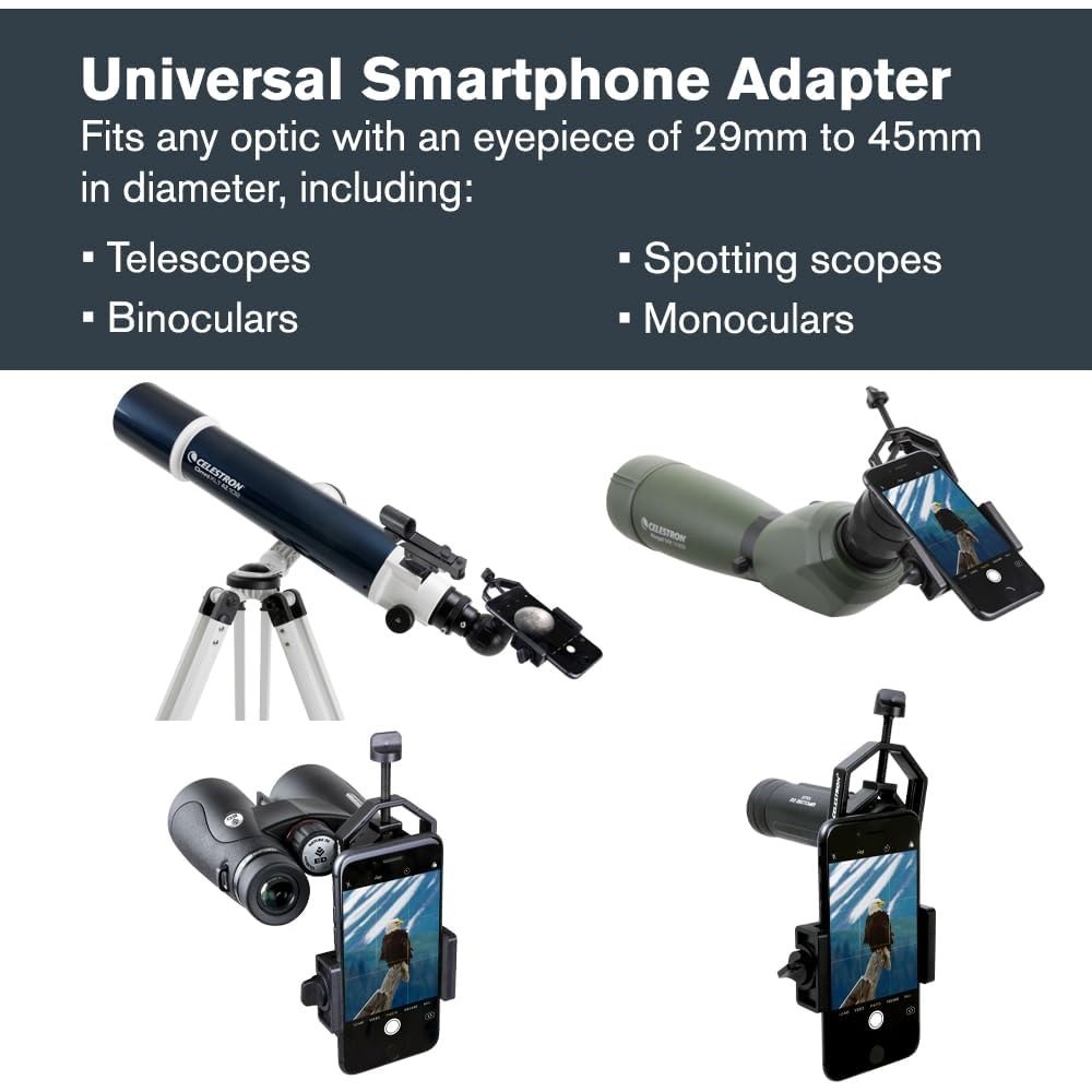 Celestron Universal Smartphone Adapter Telescope Binocular Spotting Scope Mount