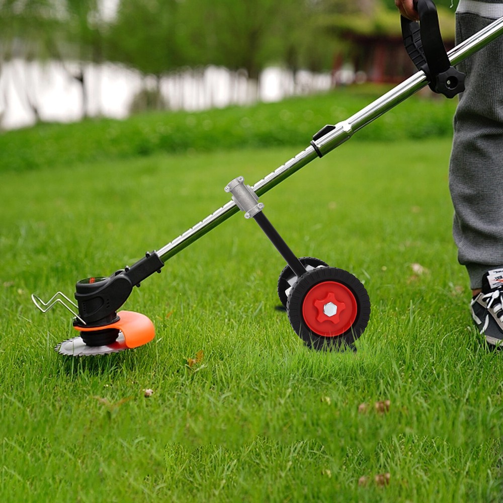 String Trimmer Support Wheel Walk Behind Auxiliary Wheel Adjustable Hight