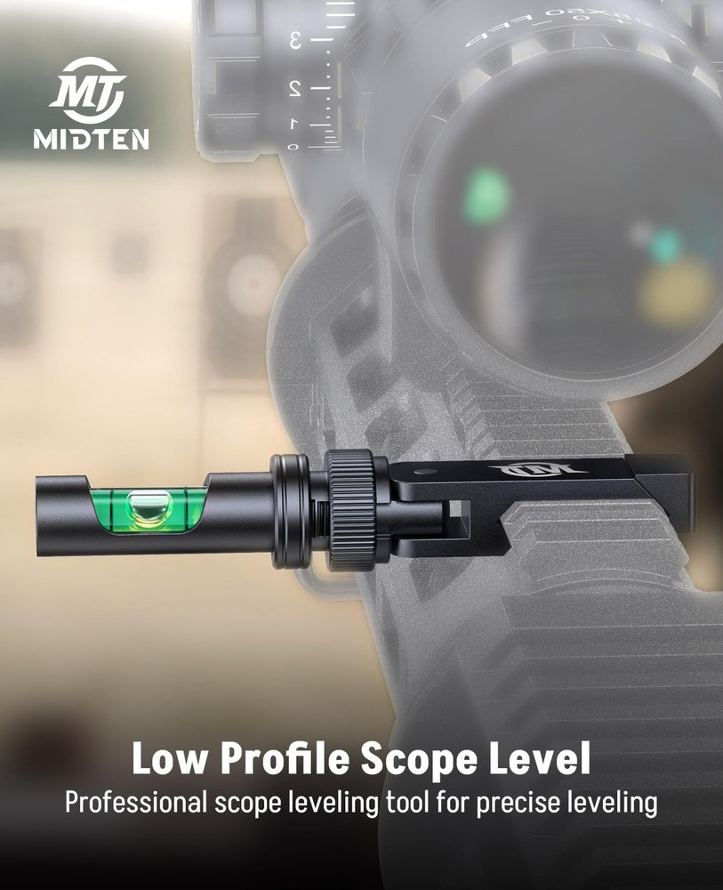MidTen Scope Level Foldable Bubble Lightweight and Compact Black