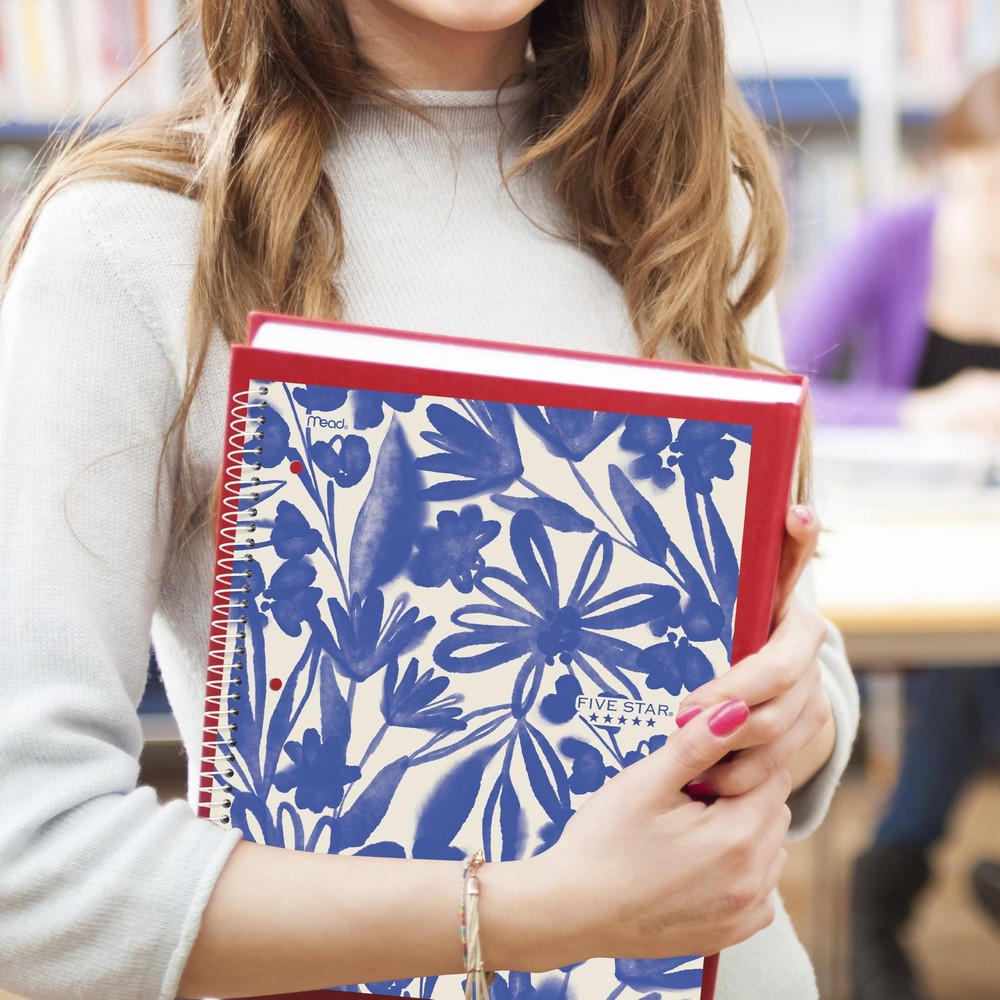 Five Star Spiral Notebook 2 Pack Soft Petals College Ruled 80 Sheets Durable