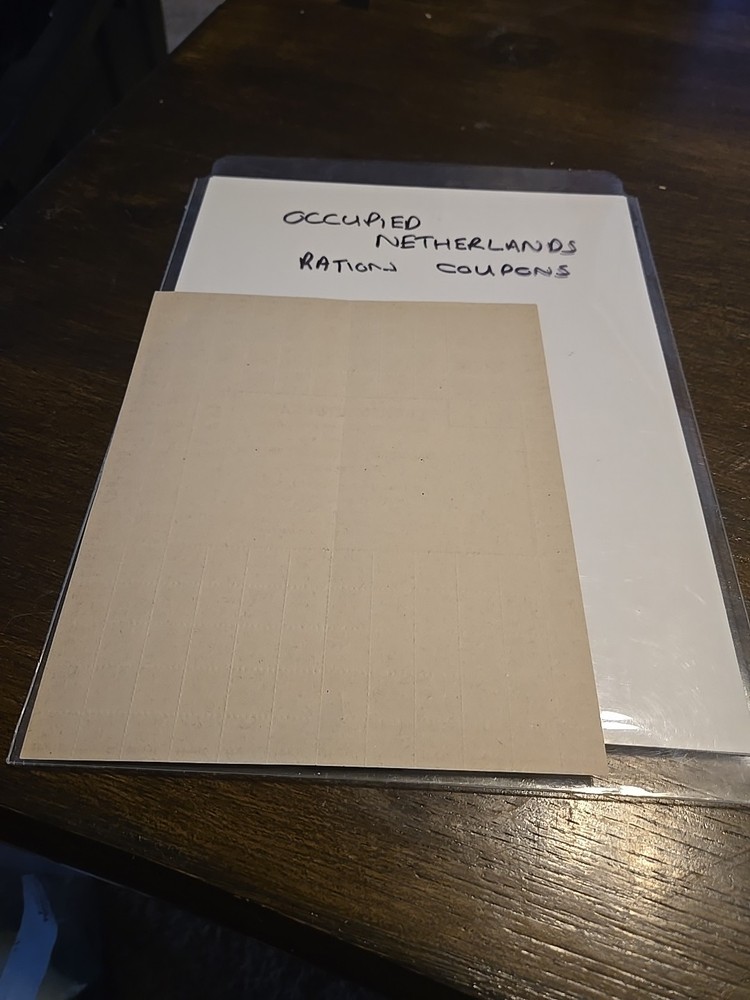 Occupied Netherlands German Ww2 Ration Cards