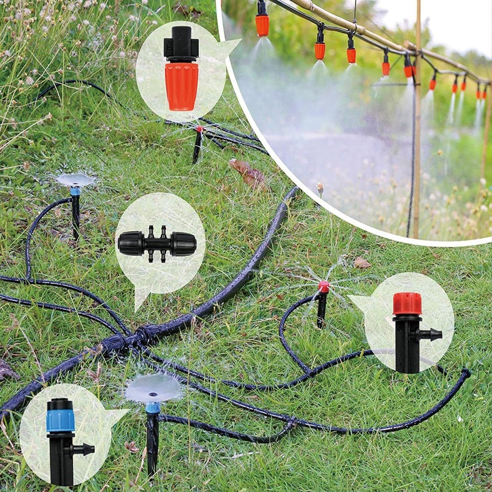 256FT Automatic Drip Irrigation System Kit,Automatic Garden Watering Misting ...