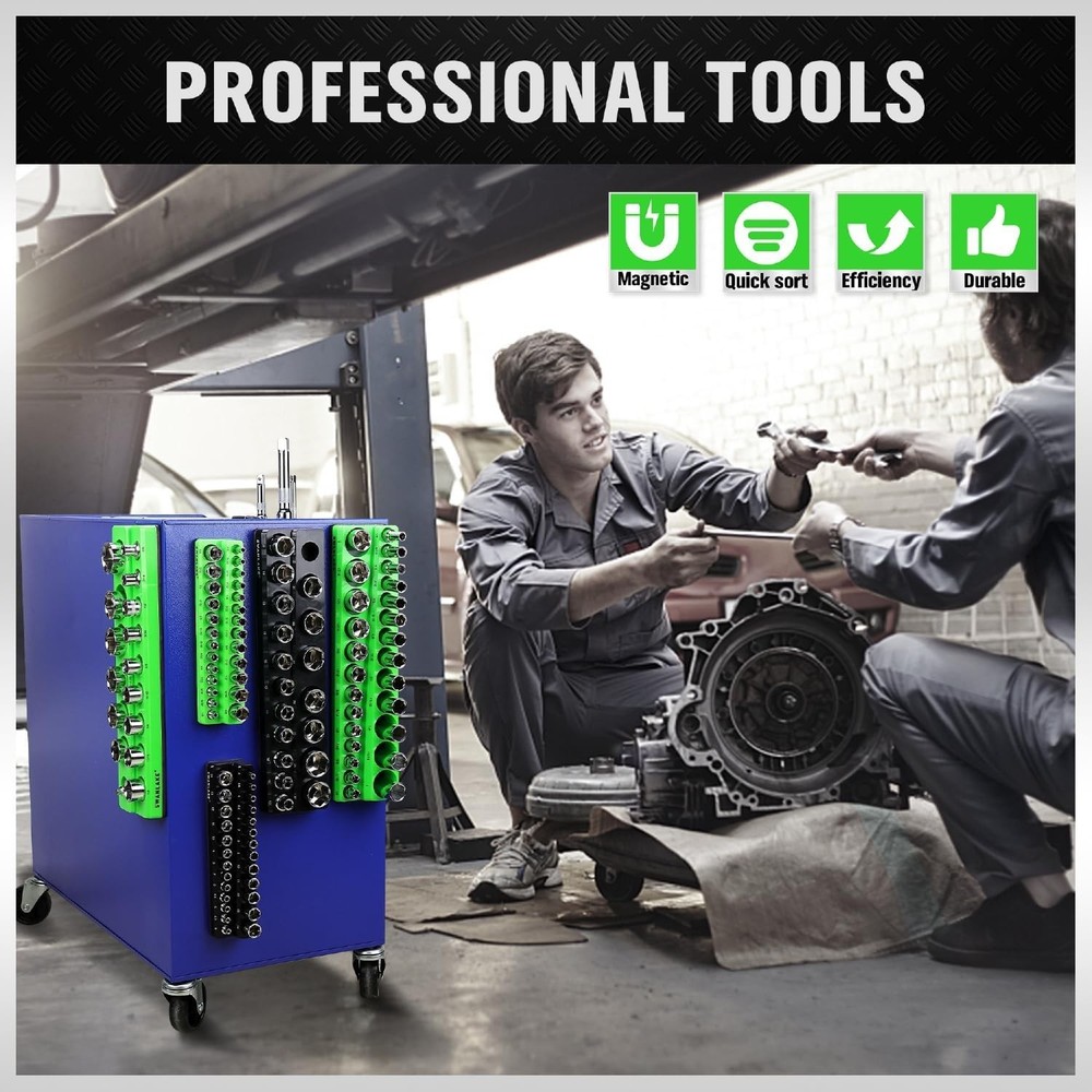 Magnetic Socket Organizer Set - 286 Piece Storage Solution