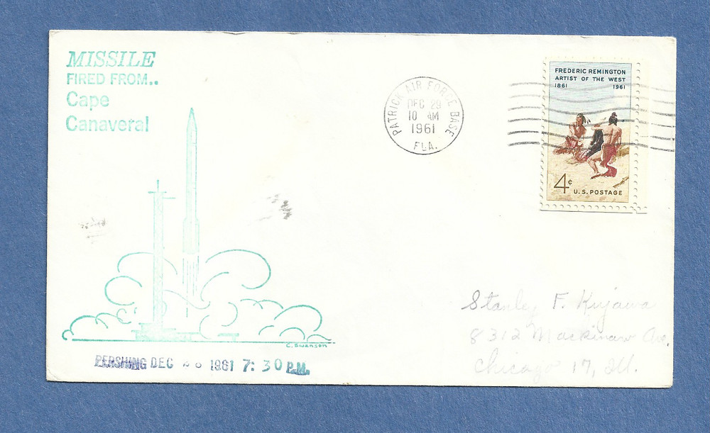 PERSHING ROCKET LAUNCH DEC 29,1961 PAFB SWANSON  SPACE COVER  NASA