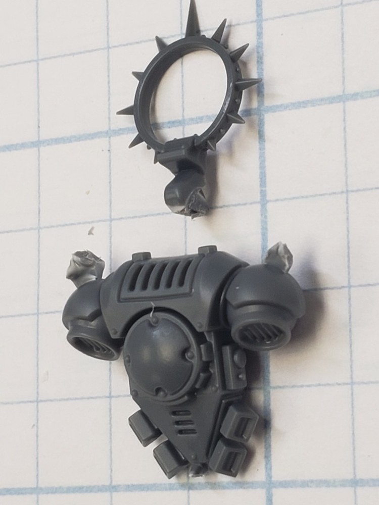 40k Space Marine Bits Primaris Chaplain Backpack w Star Iron Halo #08