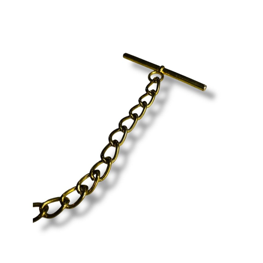 Vintage Toggle Button Chain 8" Goldtone