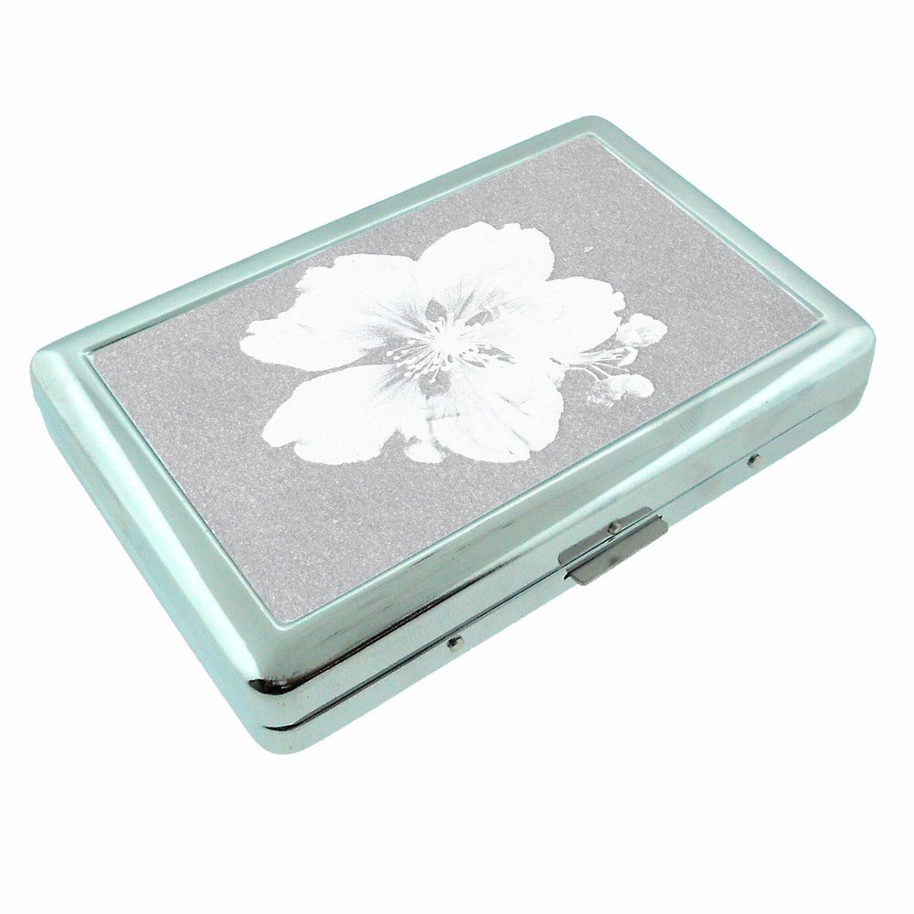 Grayscale Flower Cigarette Case RFID Protection Wallet