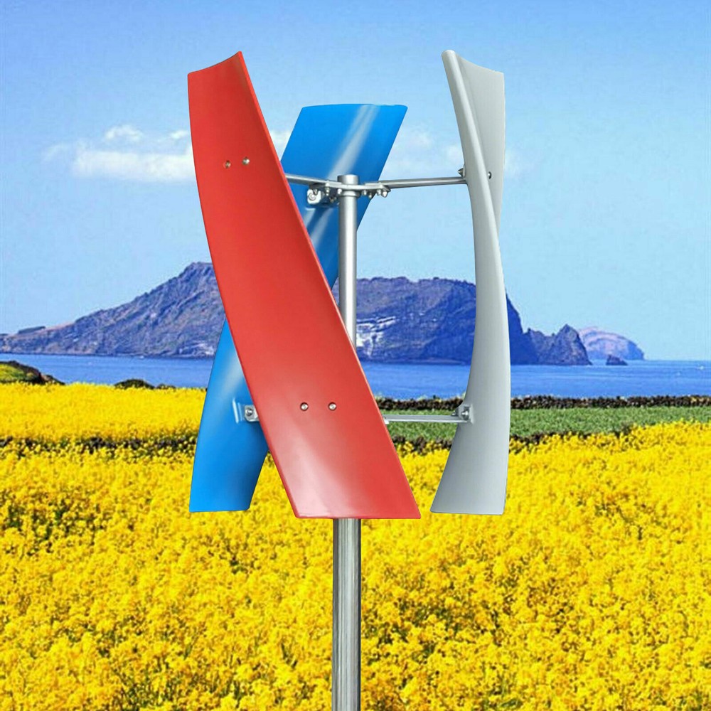 3 Blade Helix Vertical Wind Turbine Wind Generator 12V 400W Windmill +Controller