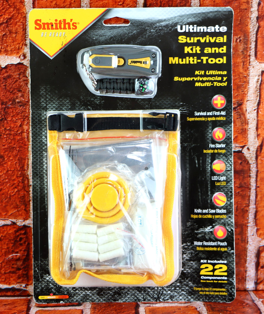 Smith's 50541 Ultimate Survival Multi-Tool First Aid Fire Starter Knife Kit