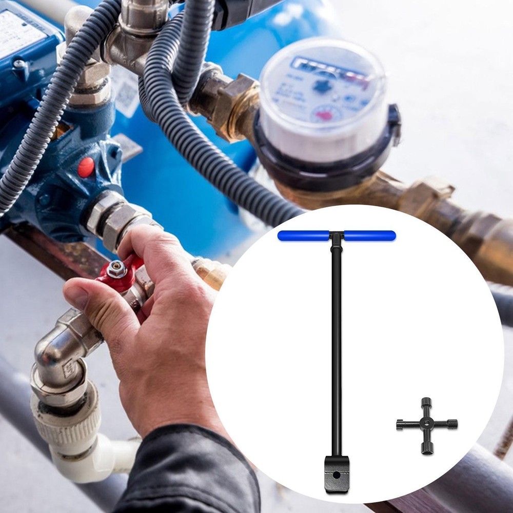 Water Meter Key Shut Off Tool 4 Ways Multi Functional Utility Key