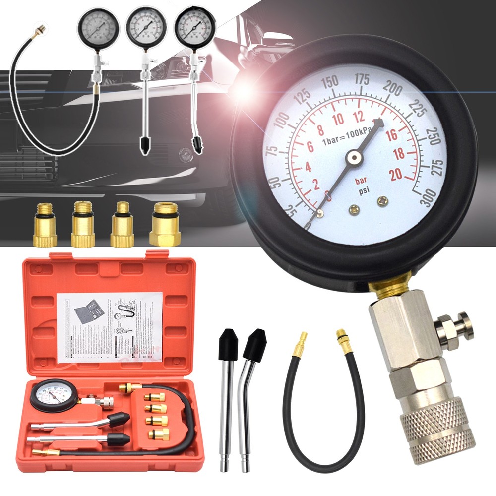 Gas Engine Cylinder Compression Tester Gauge Diagnostic Testing Tool Motorcycle;