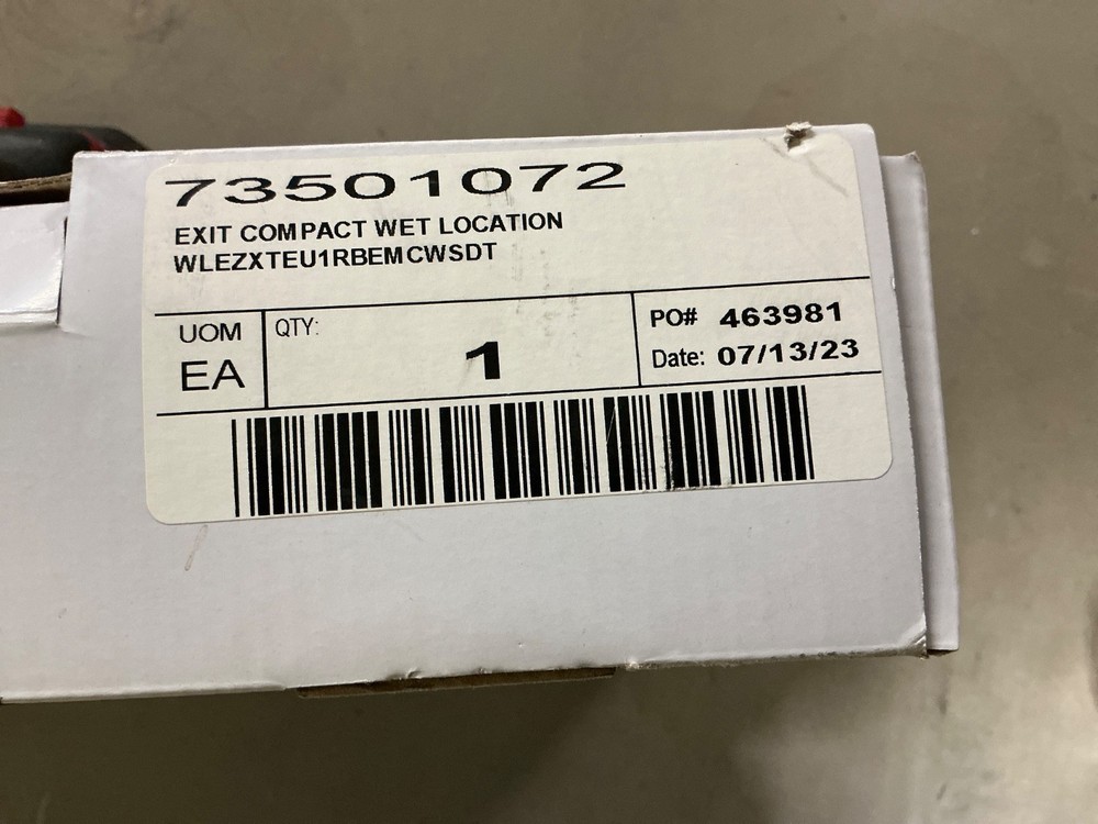 Wet Location Exit Sign with Battery - Black