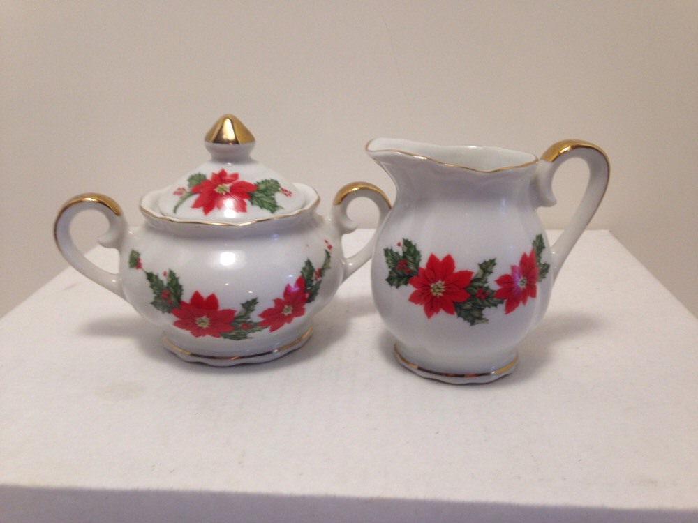 Lefton China Creamer And Sugar