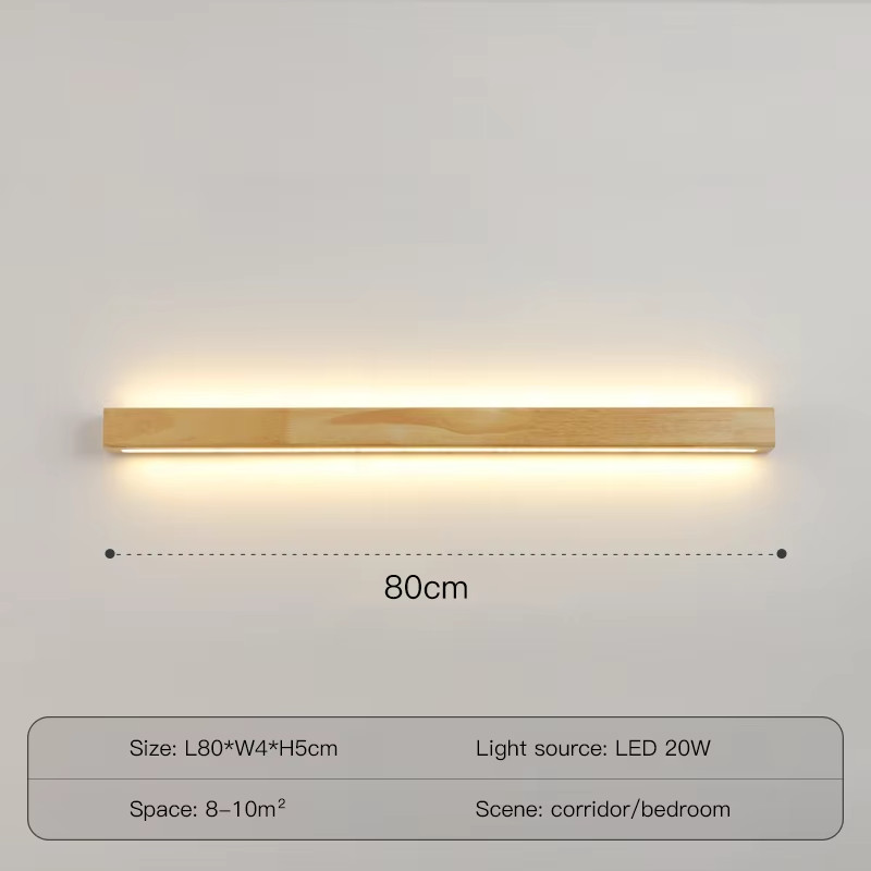 Long Wood Wall Lamp