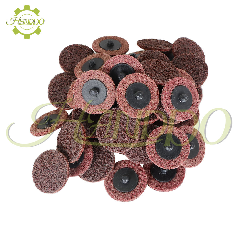 50Pcs 2" Medium Surface Conditioning Discs Roll Lock Die Grinder Sanding Pads