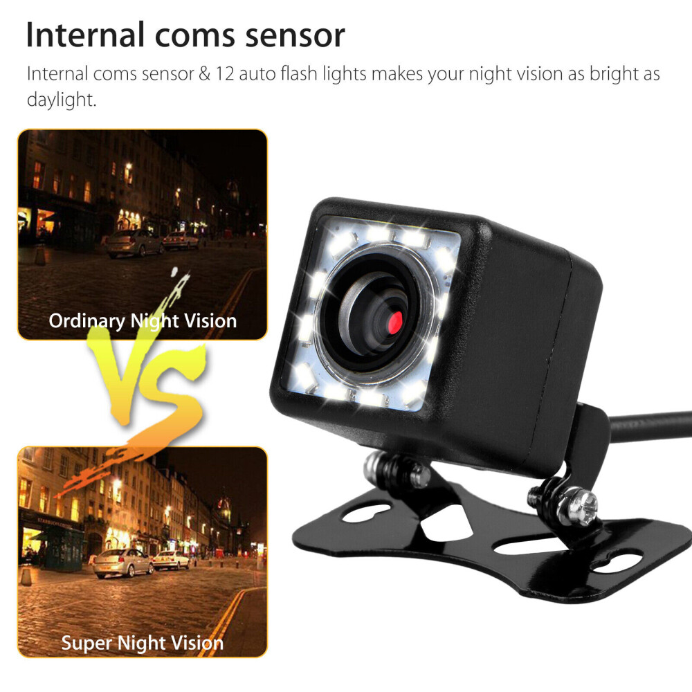 170° Reverse Camera 12 LED Car Waterproof Rear View Parking Camera Night Vision