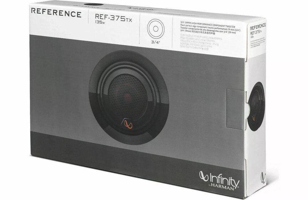 INFINITY REFERENCE REF-375TX 3/4" HIGH PERFORMANCE COMPONENT TWEETERS & X-OVERS