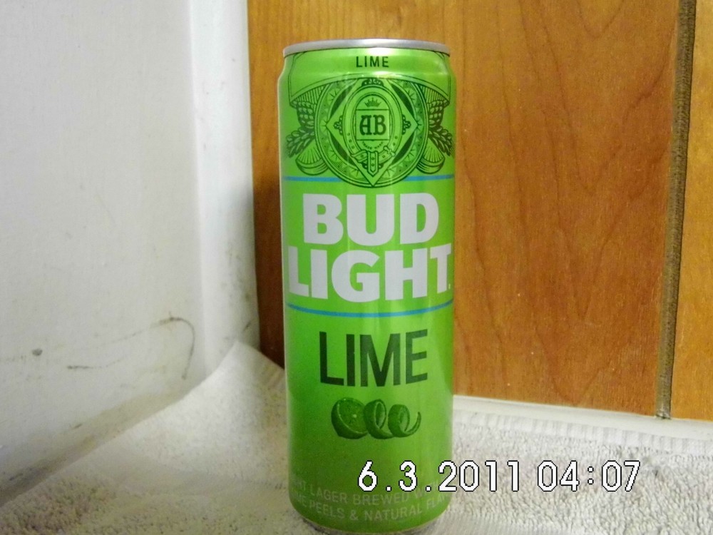 Bud Light Lime Slim Aluminum Can Empty 12 oz. Top Opened Wrong Date NOT 2011