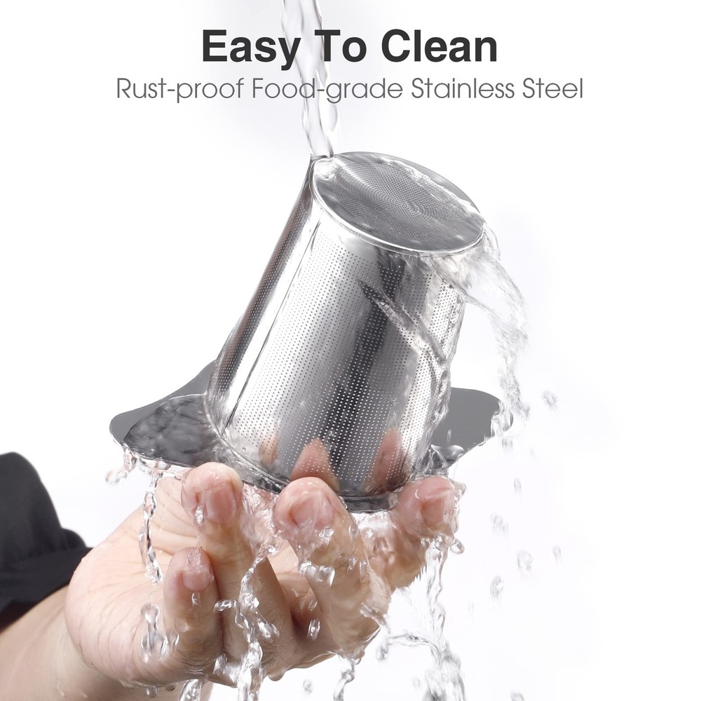 IPOW Reusable Stainless Steel Coffee Filter, Paperless Coffee Maker Strainer,...