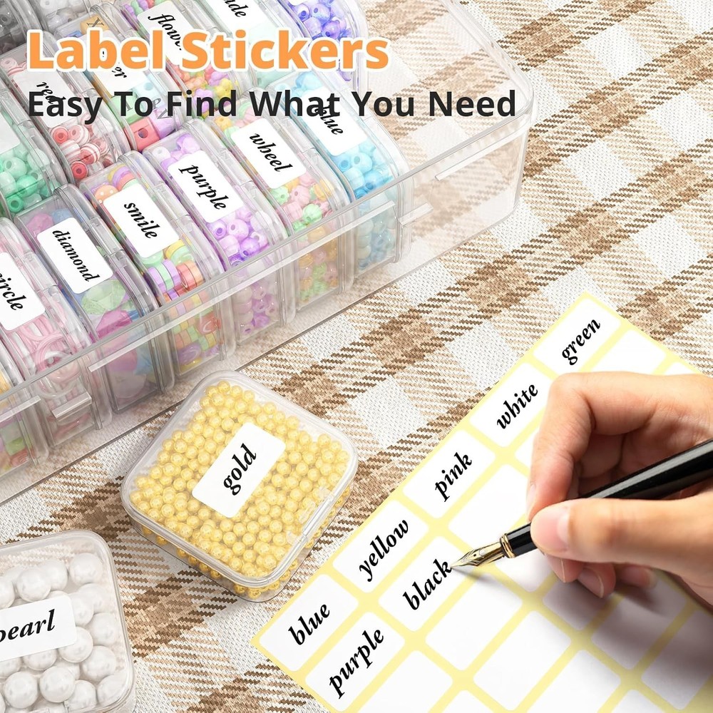 Durable Clear Bead Organizer Box with 31 Compartments - Water-Resistant Design