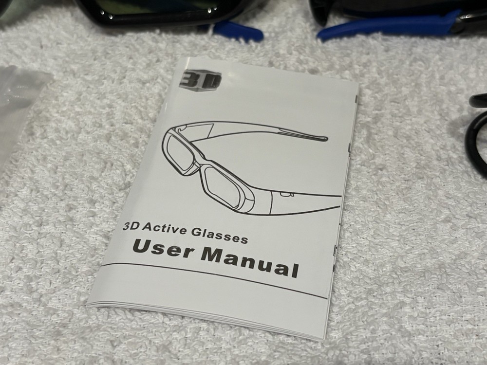 2x 3D Glasses 3D TV Eyewear Active Shutter