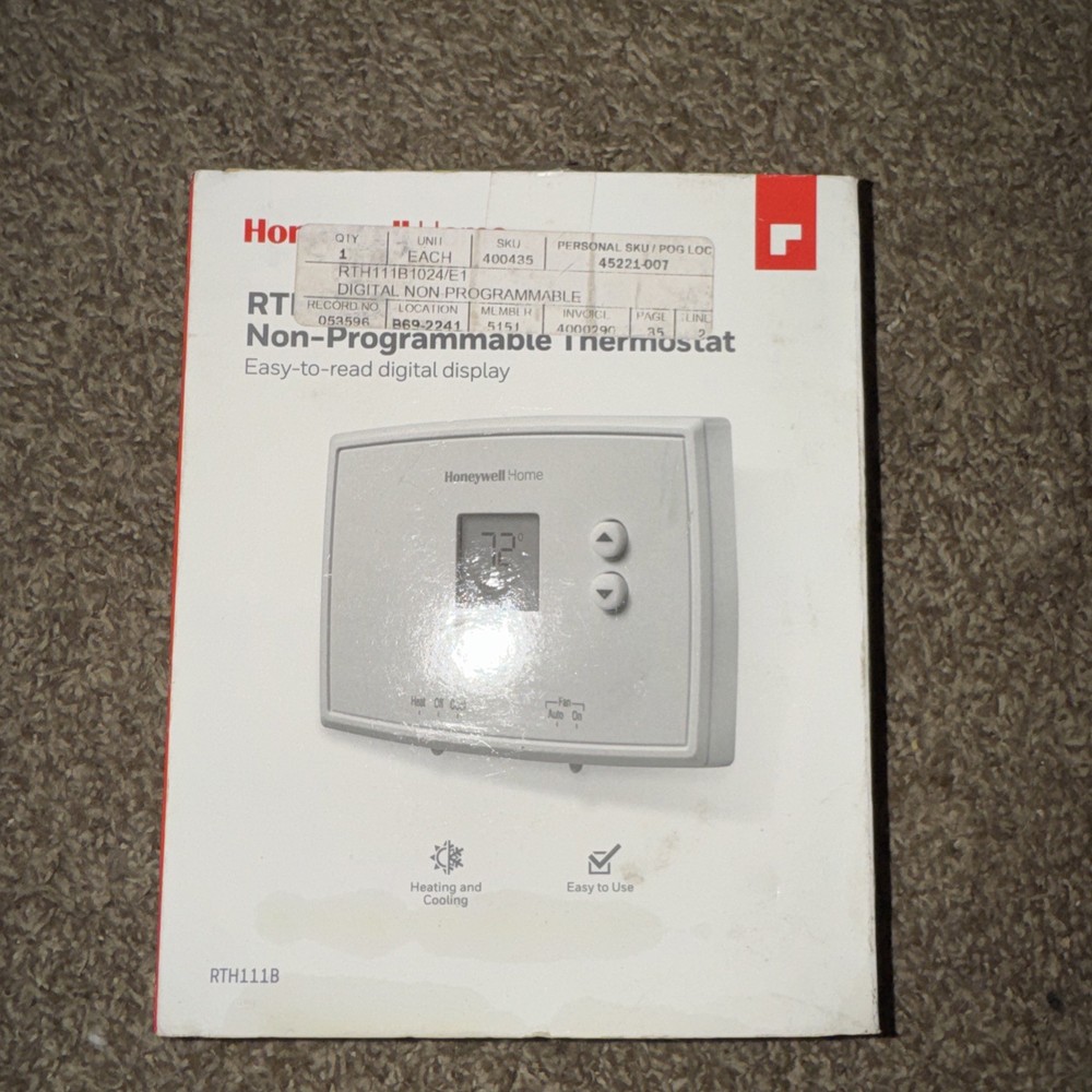 Honeywell Home Non-Programmable Thermostat, White RTH111B