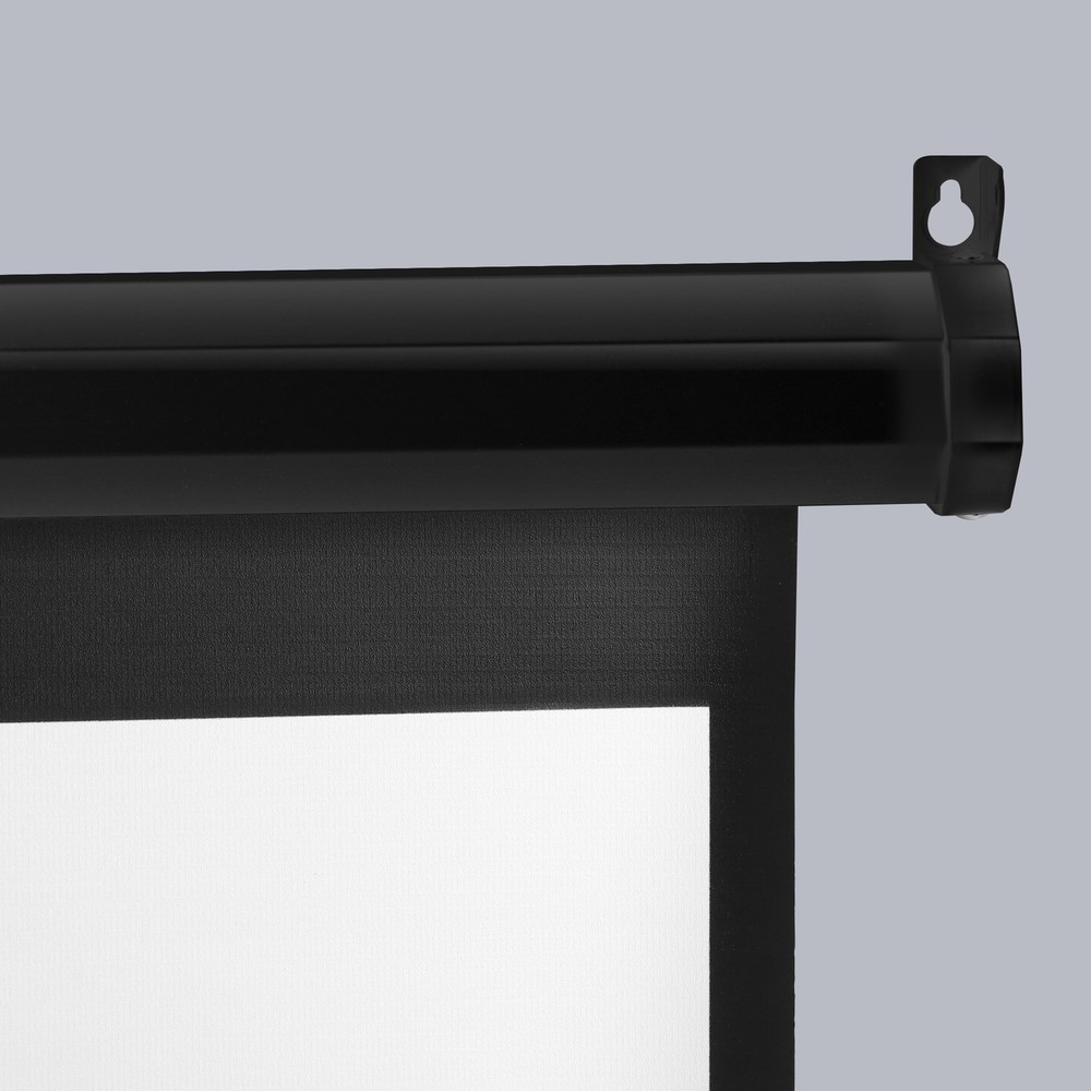 73" Manual Pull Down Auto Lock Projector Projection Screen Party Movie Black