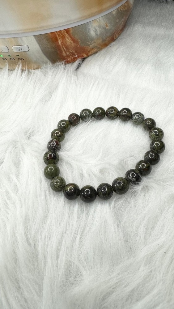 Dragon Blood Jasper Beaded Bracelet - 8mm