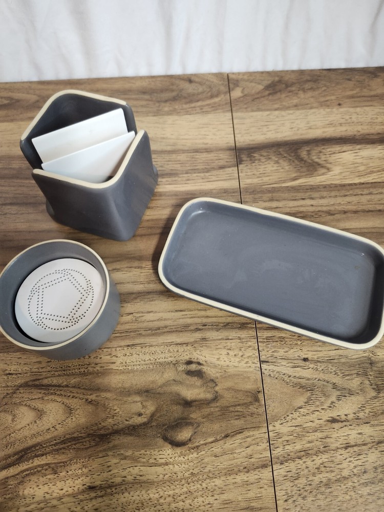 Full Circle Dark Gray Bathroom Set