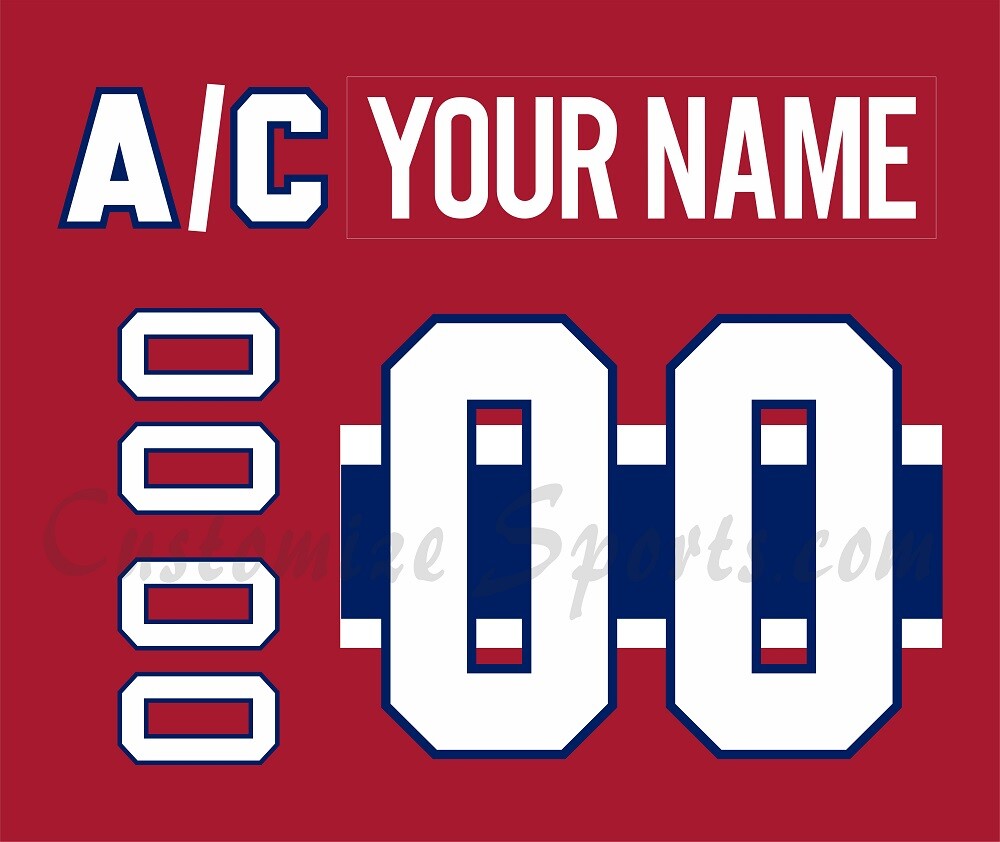 Montreal Canadiens Customized Number Kit For 2017-Present Home Uniform