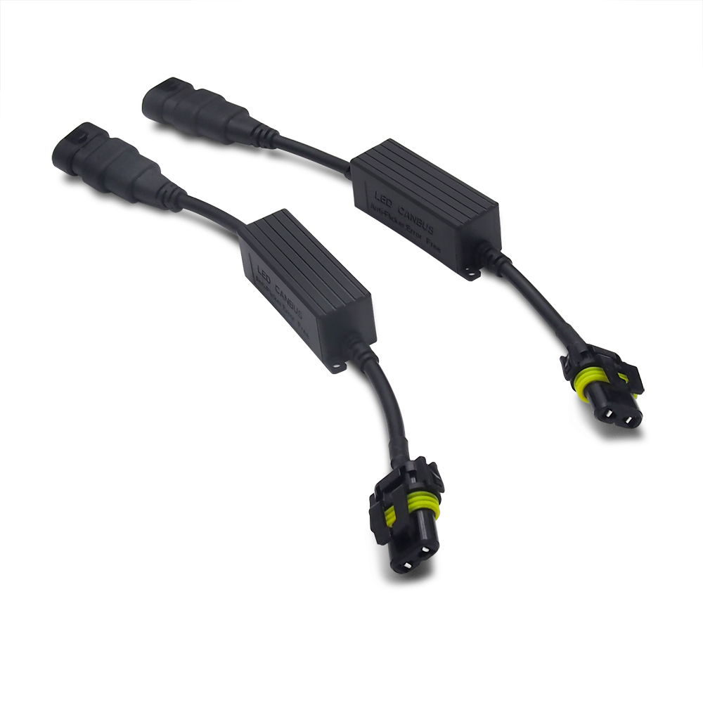 2x 9005/9006 Headlight Kit Canbus LED Decoder Anti-Flicker HID Relay Adapter