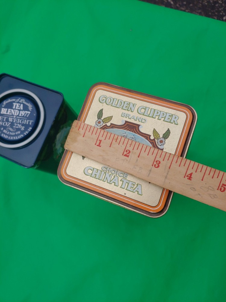 2 X Vintage Tea Tins England Empty Nice