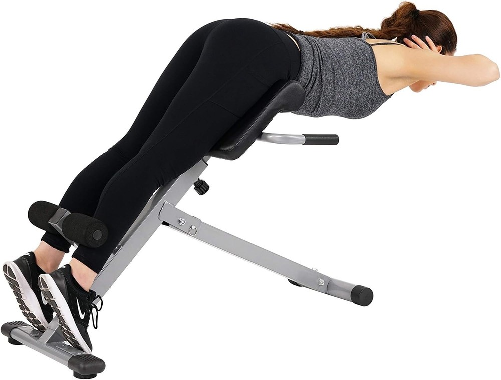 Multi-Function 45-Degree Hyperextension Bench - Adjustable & Foldable Design