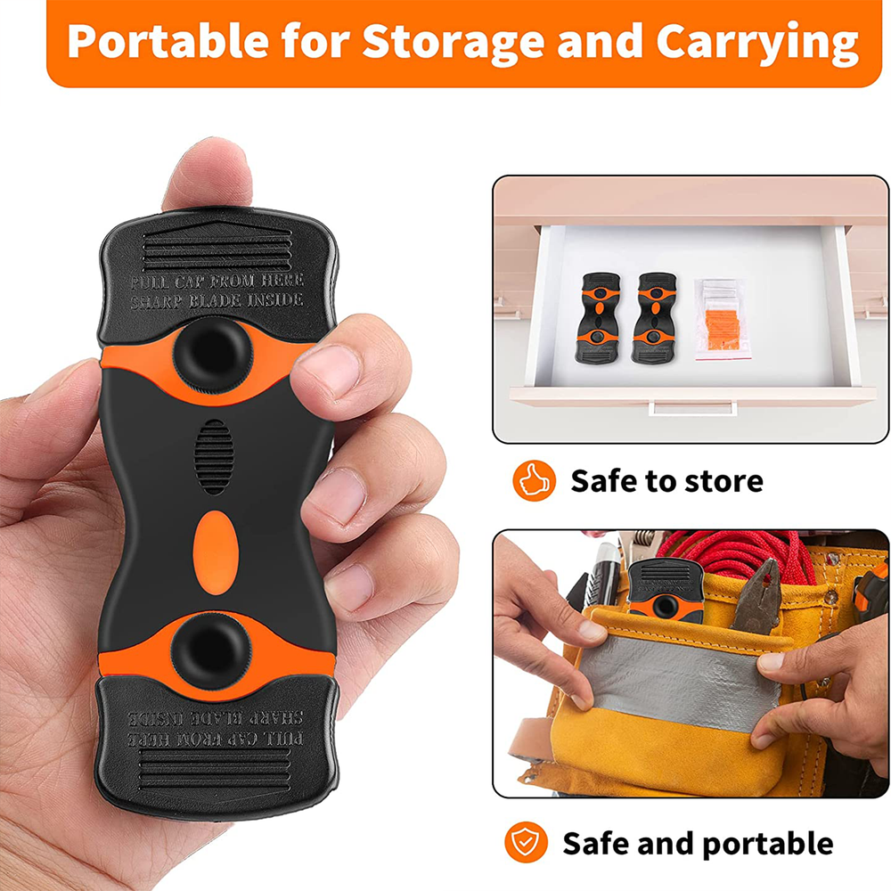 Mini Razor Blade Scraper Removal Sticker Glue Plastic Double Edged Hand Tools