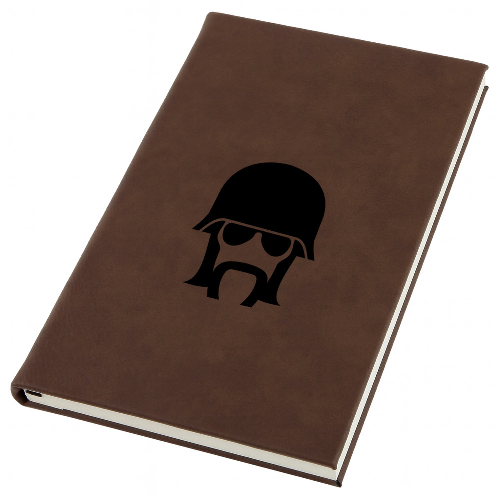 Biker Engraved Leather Journal, Personal Planner with Lined Pages