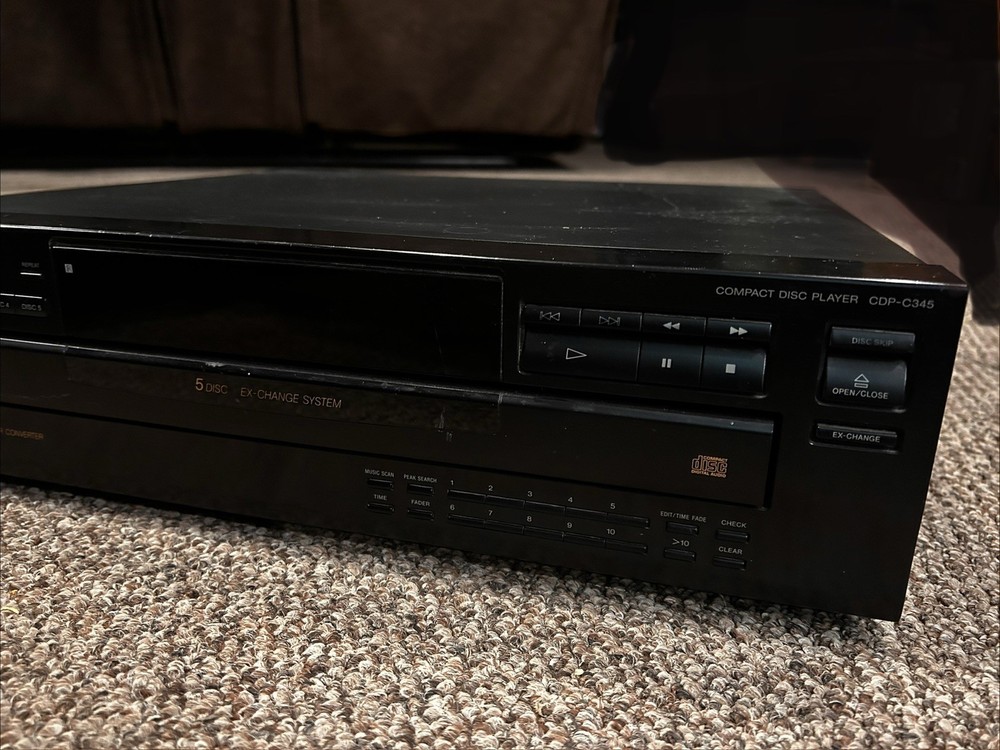 Sony CDP-345 5-Disc CD Changer Player Tested & Working