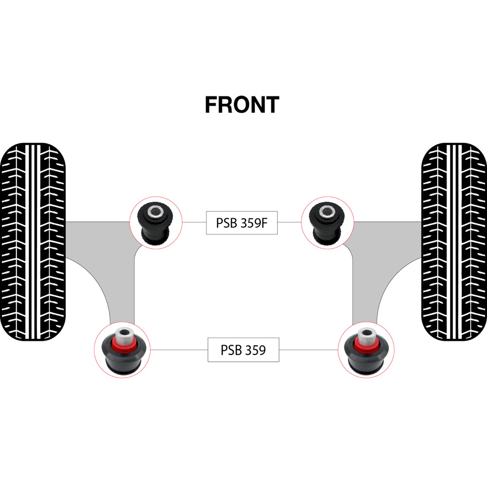 4x Kia Sportage (17-22) Complete Front Lower Arm Poly Bushing Kit