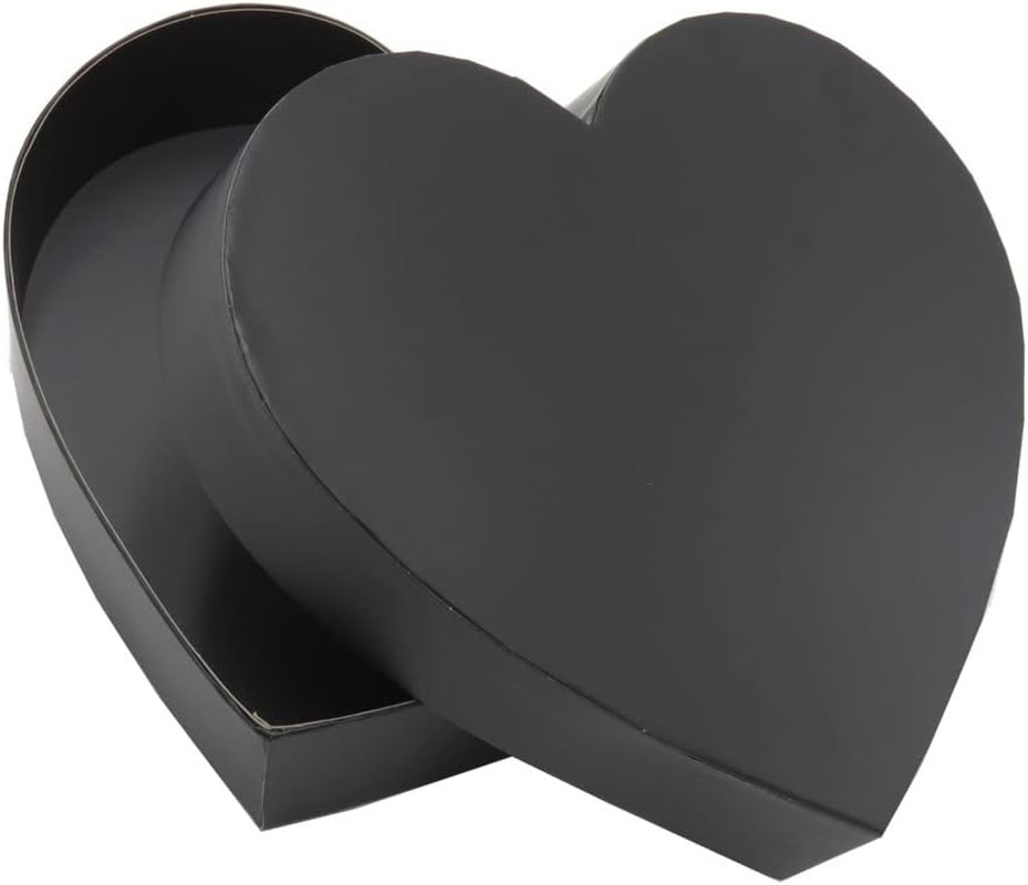 Empty Heart Shaped Gift Box Strawberry Packaging (Black)