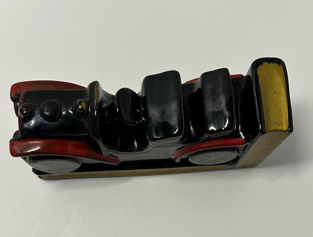 Vintage Decorative Antique Car Ceramic Bookends Set