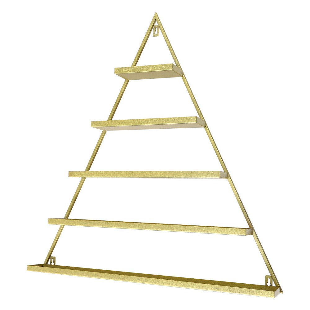 10pcs Set Triangular Nail Polish Racks Wall-mounted Cosmetics Display Rack Gold