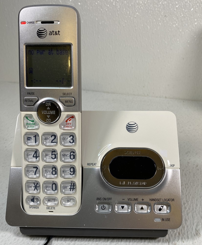 ATT Cordless Phone LCD Display & Digital Answer System EL52103 Tested